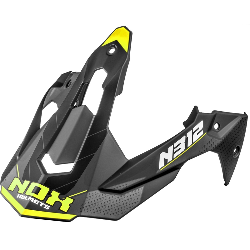Mootorrattakiivri visiir NOX N312 Vapor matt must-kollane