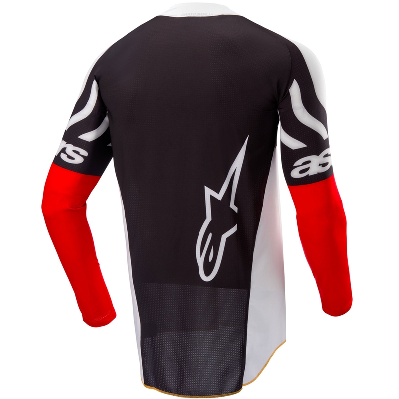 Alpinestars Techstar Techstar Limited Edition Deep must-valge-fluo punane-oranž motokrossitrikoo
