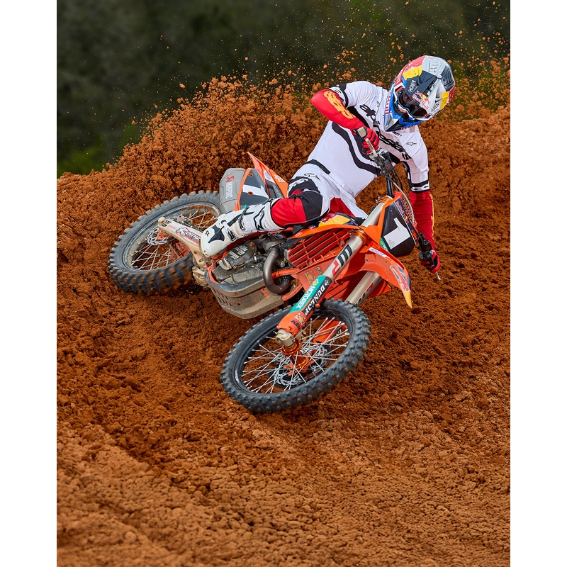 Alpinestars Techstar Techstar Limited Edition Deep must-valge-fluo punane-oranž motokrossitrikoo