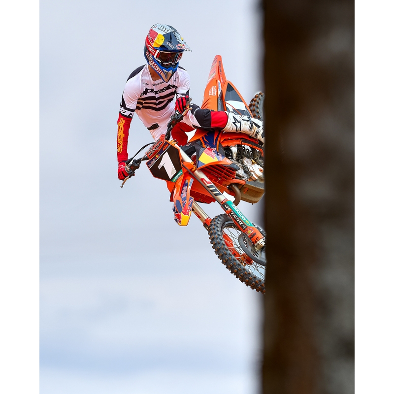 Alpinestars Techstar Techstar Limited Edition Deep must-valge-fluo punane-oranž motokrossitrikoo