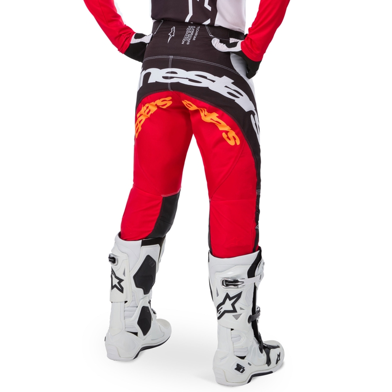 Alpinestars Techstar Techstar Limited Edition Deep must-valge-fluo punane-oranž motokrossipüksid