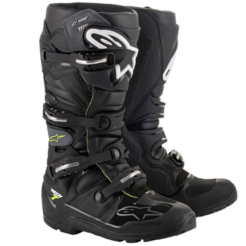 Alpinestars Tech 7 Enduro Drystar must-hall-fluorokollane mootorratta saapad