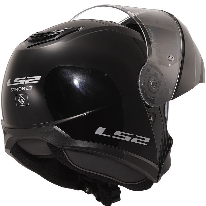 Flip-up kiiver LS2 FF908 Strobe II must läikiv kiiver