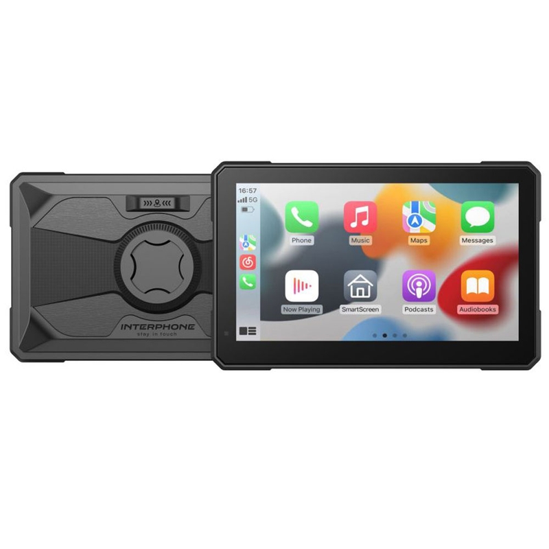 Interphone SYNC70 ESSENTIAL Apple CarPlay ja Android Auto ekraan mootorratastele