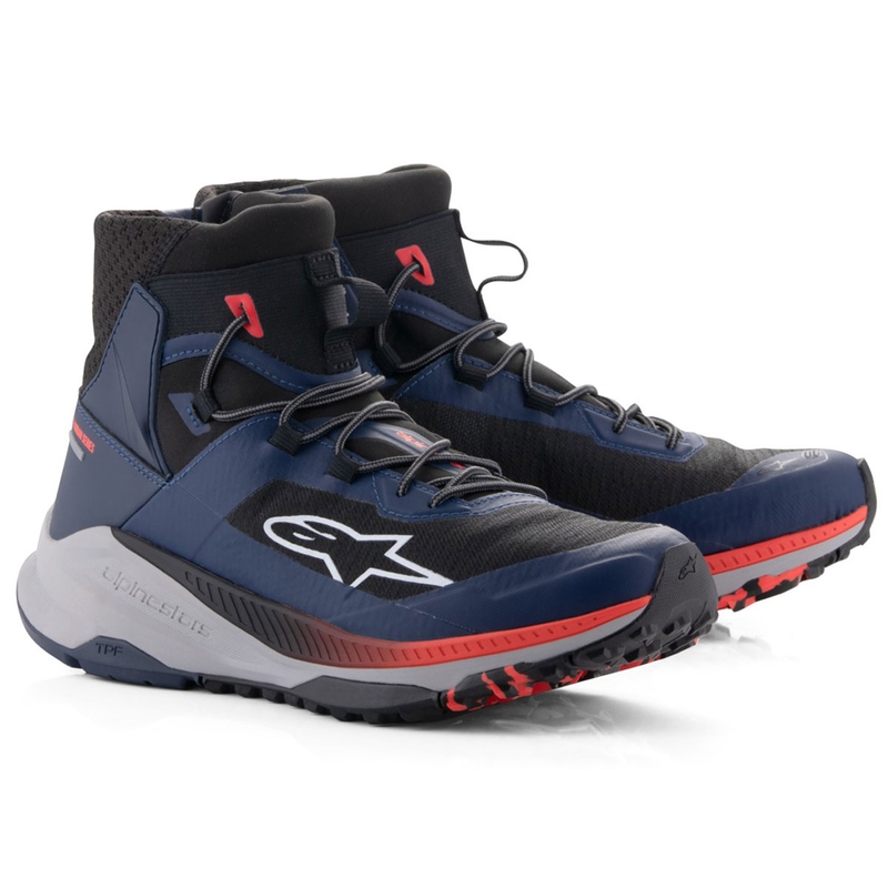 Alpinestars Speedforce XR sini-mustad-fluoripunased-hallid mootorratta saapad
