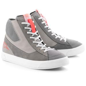 Alpinestars Stated helehall-fluo punane-valge mootorratta saapad