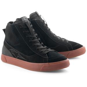 Alpinestars Stated Mustad kummist mootorratta saapad