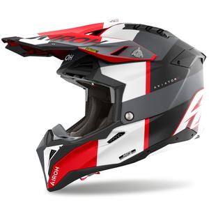 Motokrossikiiver Airoh Aviator 3 Monarch hall-punane matt
