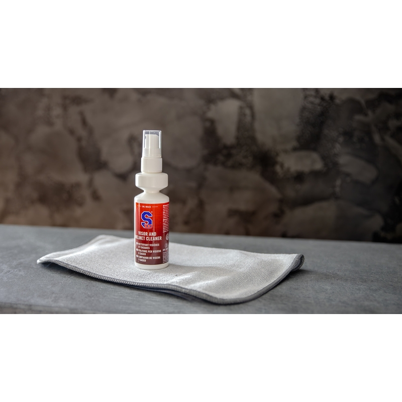 Visiiri ja kiivri puhastusvahend S100 koos mikrokiudlapiga - Visor &amp; Helmet Cleaner 100 ml