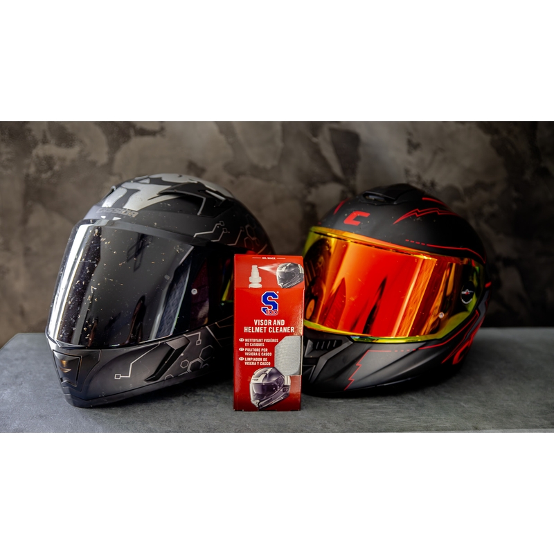 Visiiri ja kiivri puhastusvahend S100 koos mikrokiudlapiga - Visor &amp; Helmet Cleaner 100 ml