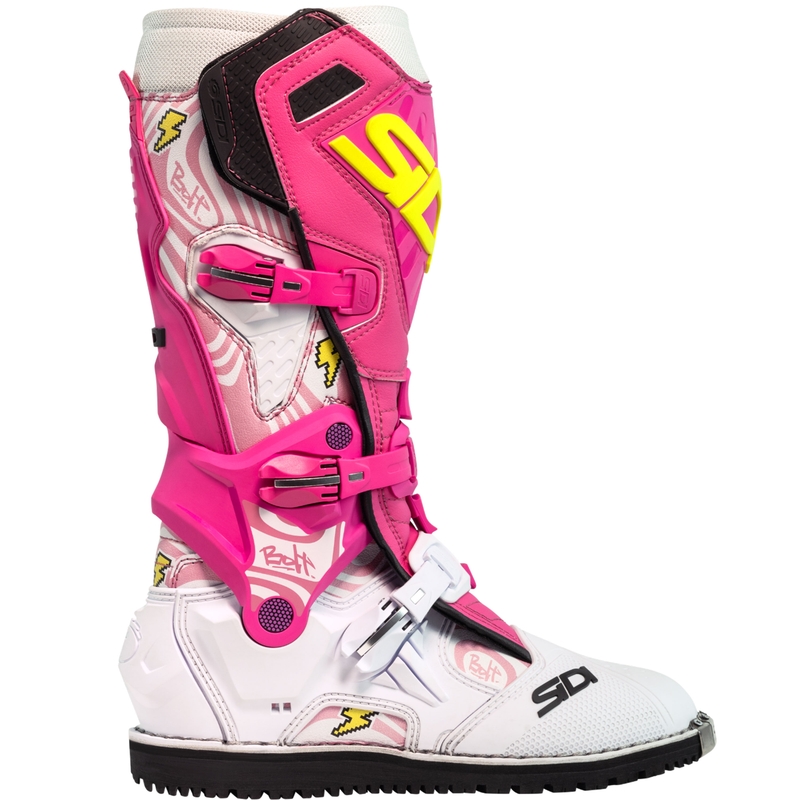 SiDi Crossair HD End BB001 roosa ja valge mootorratta saapad