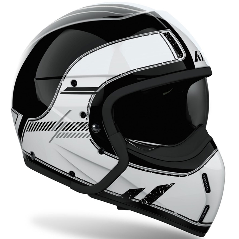 Modulaarne mootorratta kiiver Airoh J110 Raster Gloss White