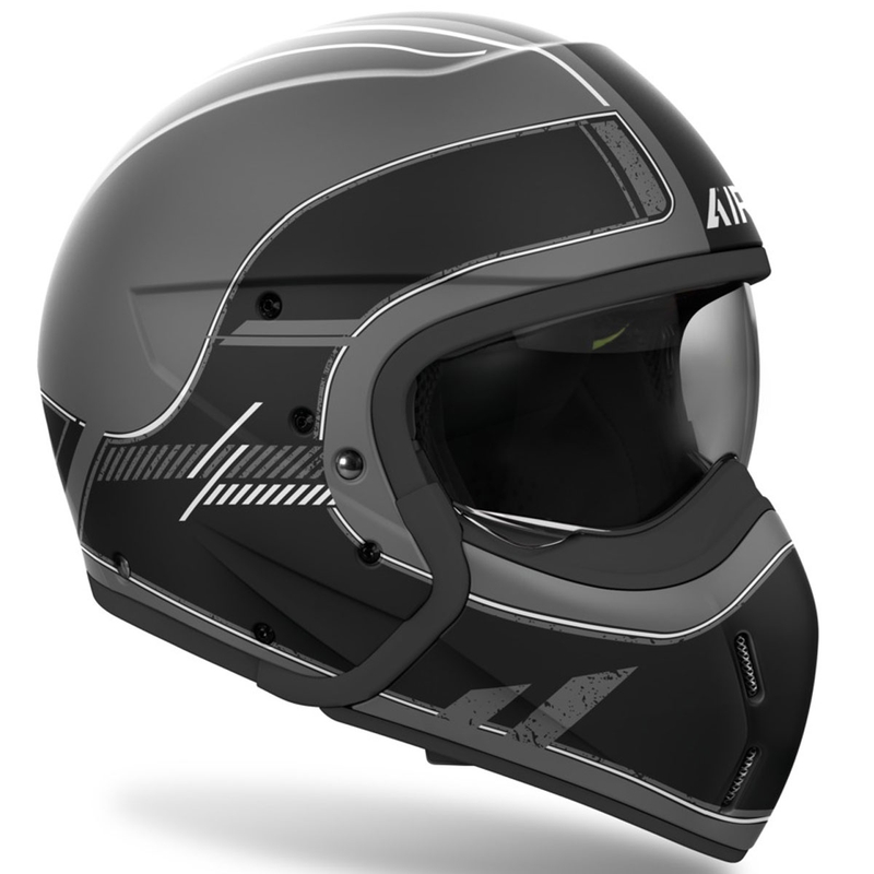 Modulaarne mootorratta kiiver Airoh J110 Raster Matte Black