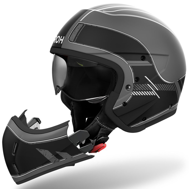 Modulaarne mootorratta kiiver Airoh J110 Raster Matte Black