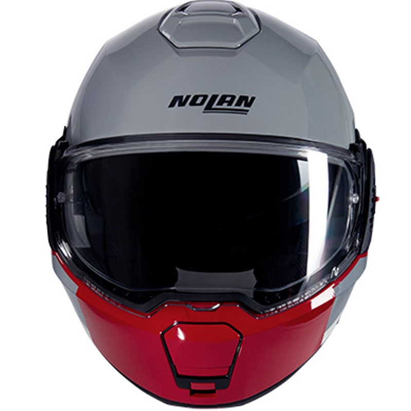 Nolan N120-1 Grafo N-COM 349 hall-valge-punane kokkupandav mootorratta kiiver