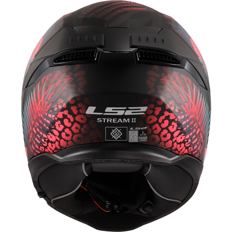 LS2 FF808 Stream II Jungle Black-Pink-Blue Integral mootorratta kiiver