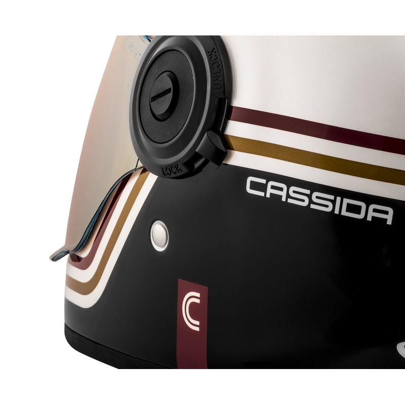 Integreeritud mootorratta kiiver Cassida Fibre Super Hooligan must-roheline - II klass
