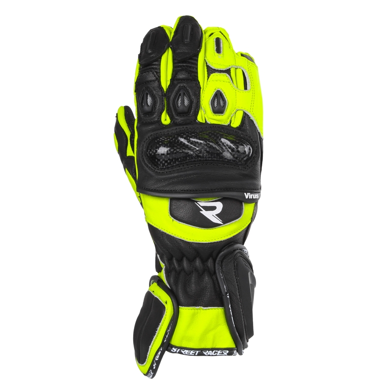 Mootorrattakindad Street Racer Virus 2 must-fluo kollane - kvaliteet II
