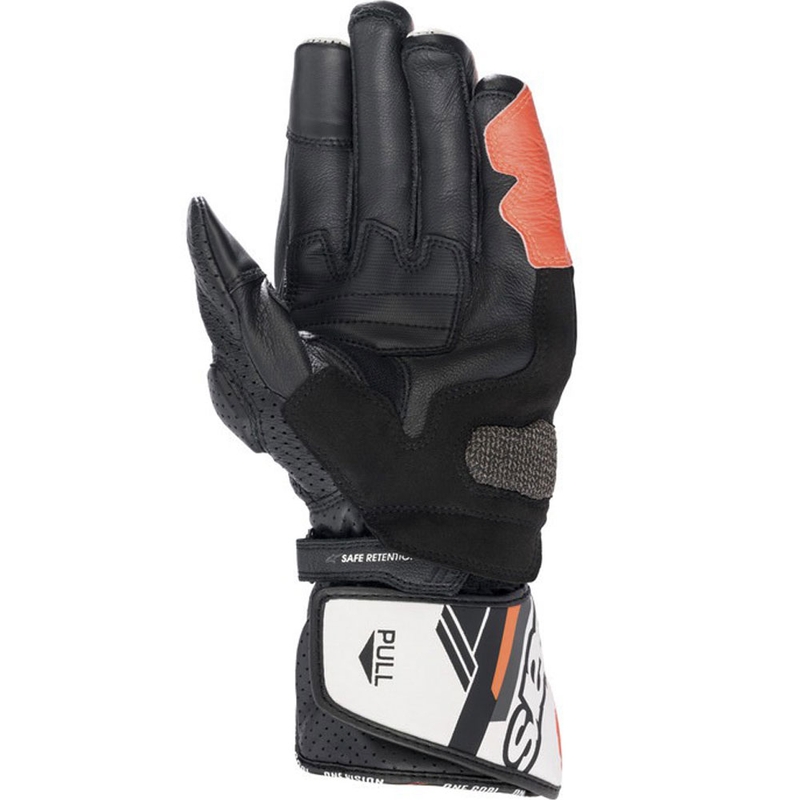 Alpinestars SP-8 valge-fluo punane-mustad mootorratta kindad