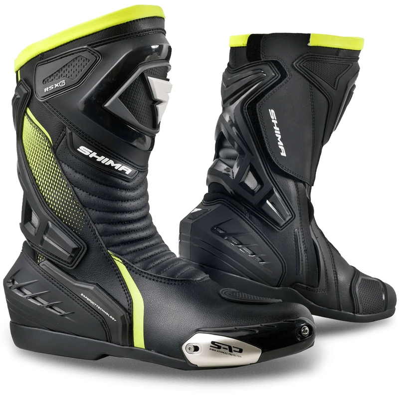 Mootorratta saapad Shima RSX-6 fluo kollane