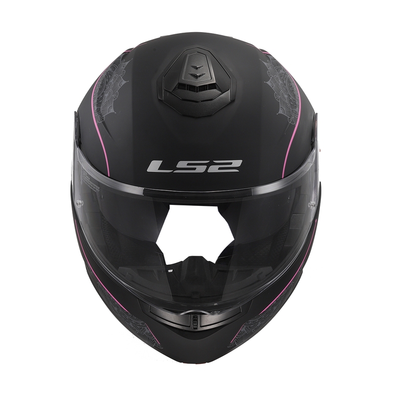 LS2 FF908 Strobe II Lux must ja roosa