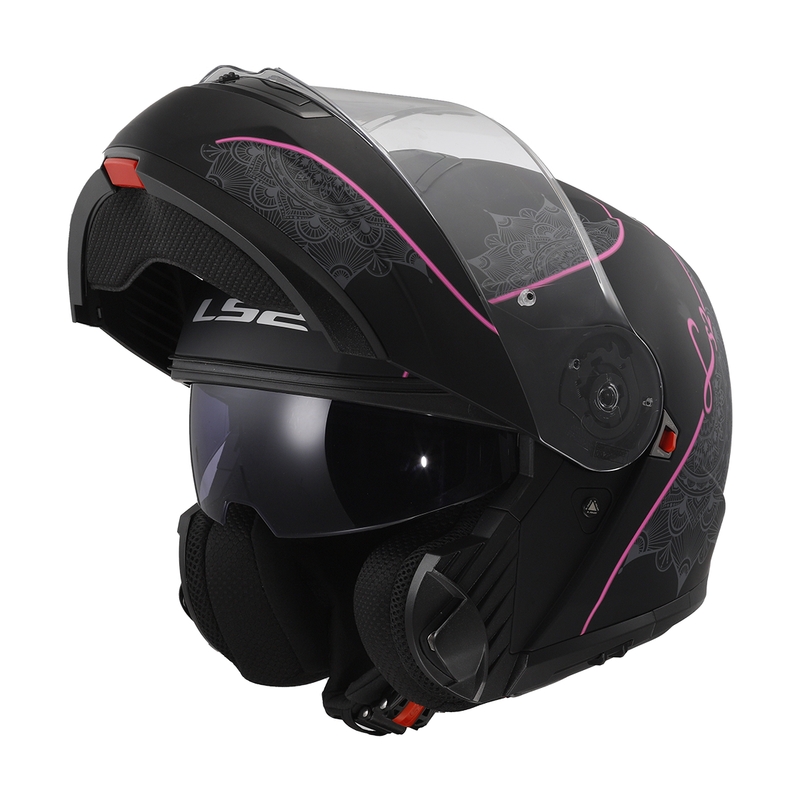 LS2 FF908 Strobe II Lux must ja roosa