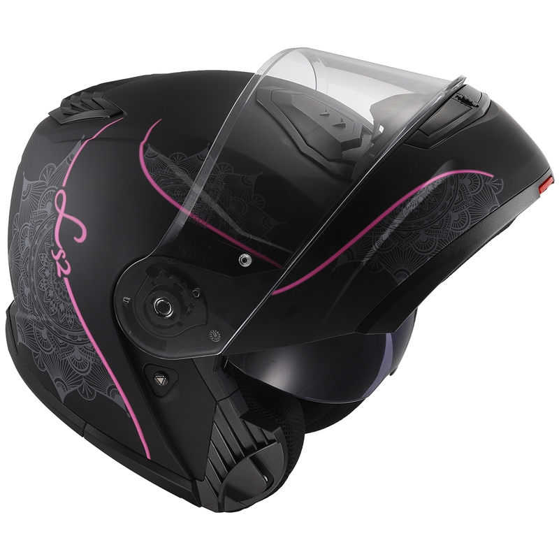 LS2 FF908 Strobe II Lux must ja roosa