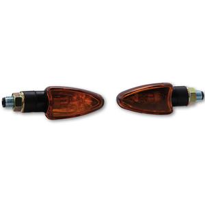Highsider Smart Arrow Mini mustad ja oranžid mootorratta vilkurid