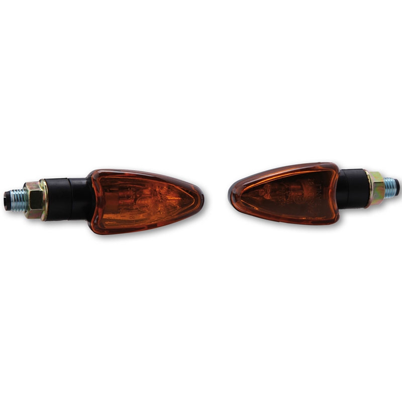 Highsider Smart Arrow Mini mustad ja oranžid mootorratta vilkurid