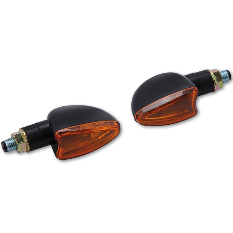 Highsider Smart Arrow Mini mustad ja oranžid mootorratta vilkurid