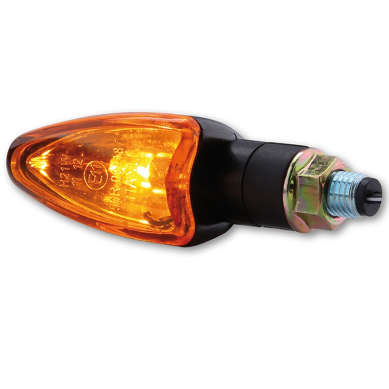 Highsider Smart Arrow Mini mustad ja oranžid mootorratta vilkurid