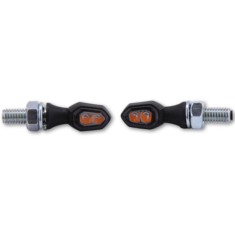 Highsider Smart Crumb LED must ja suitsu mootorratta vilkurid