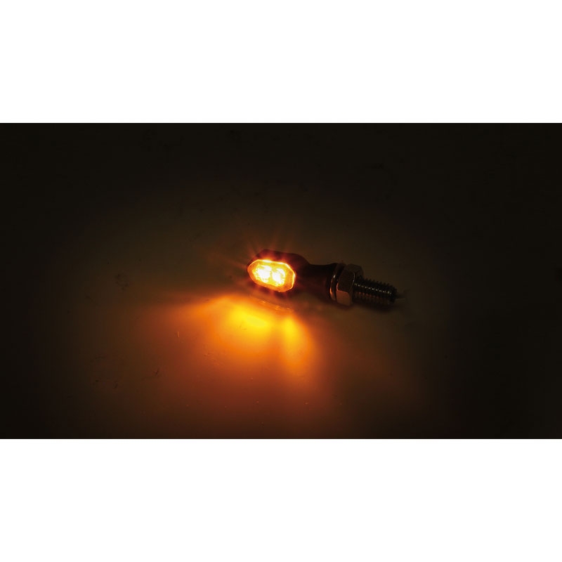 Highsider Smart Crumb LED must ja suitsu mootorratta vilkurid