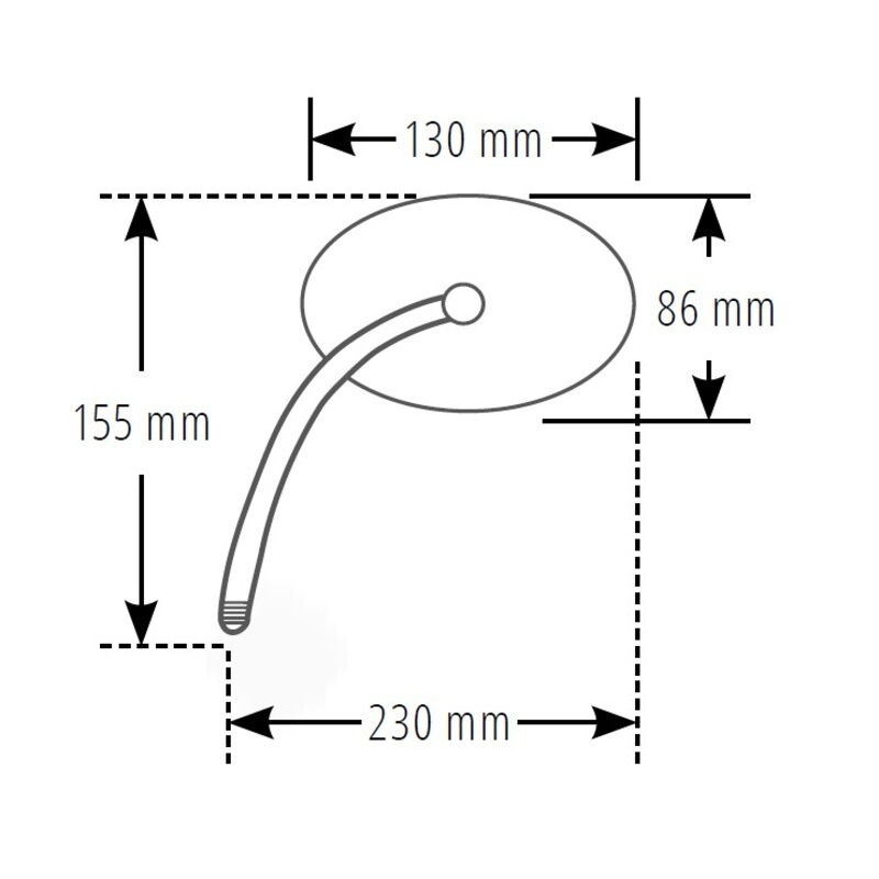 Tahavaatepeegel Highsider Smart Booster 2 vasak/parem must