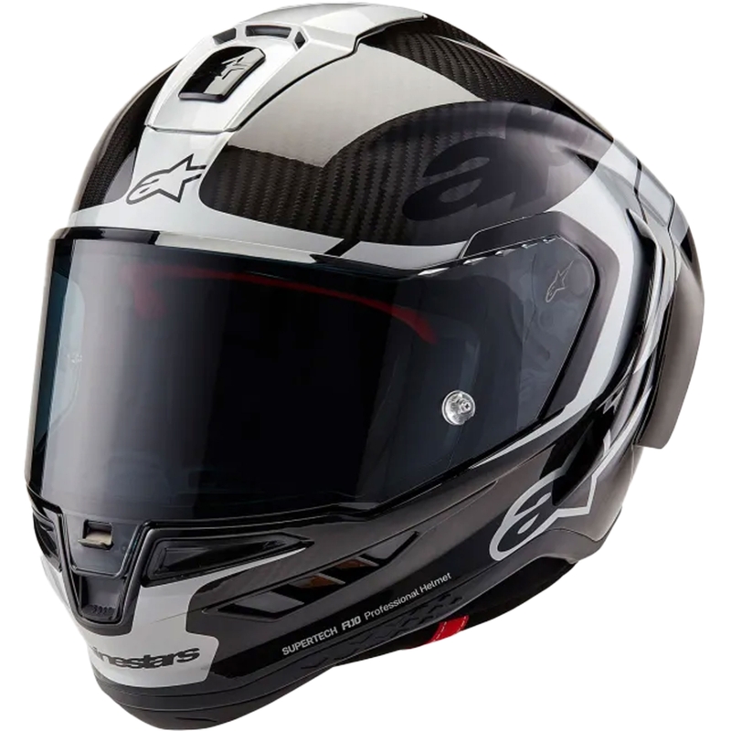 Alpinestars Supertech R-10 Element süsiniku hõbemust integraalne mootorratta kiiver
