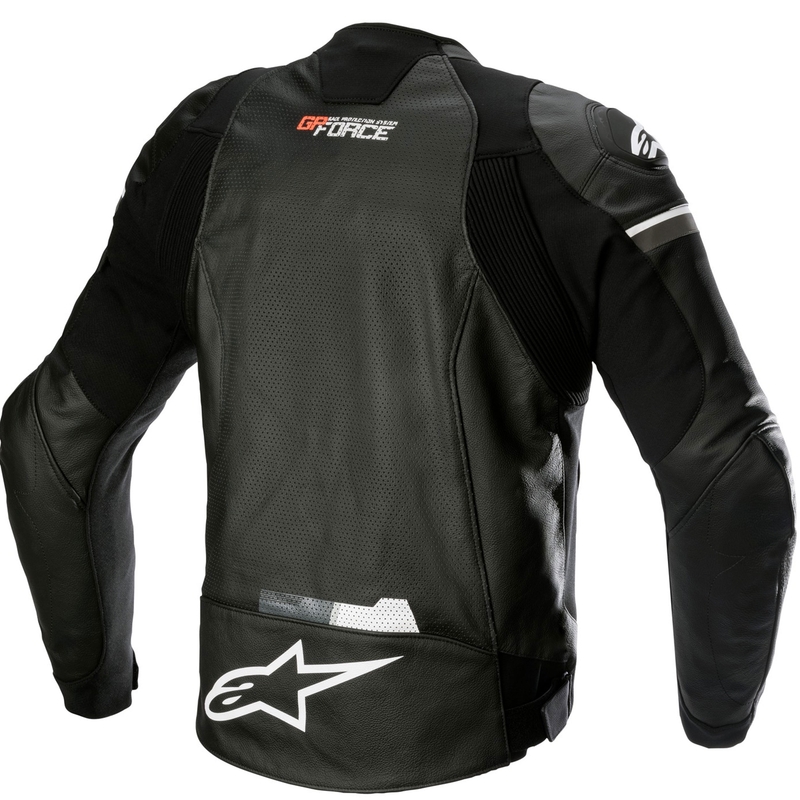 Kožená bunda na motorku Alpinestars GP Force Airflow černá