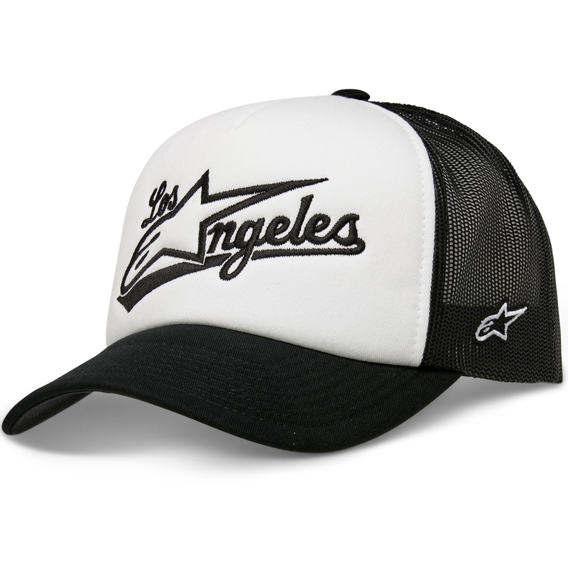 Alpinestars Los Angeles Foam Trucker müts valge ja must