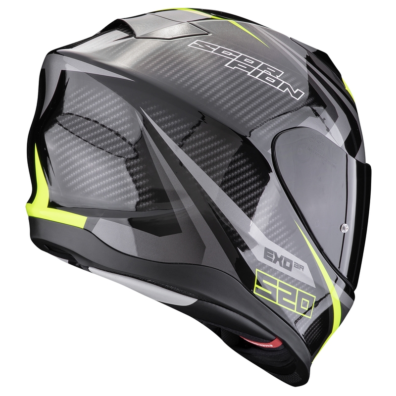 Integreeritud mootorratta kiiver Scorpion EXO-520 EVO AIR TERRA must-hõbedane-fluorokollane allahindlus