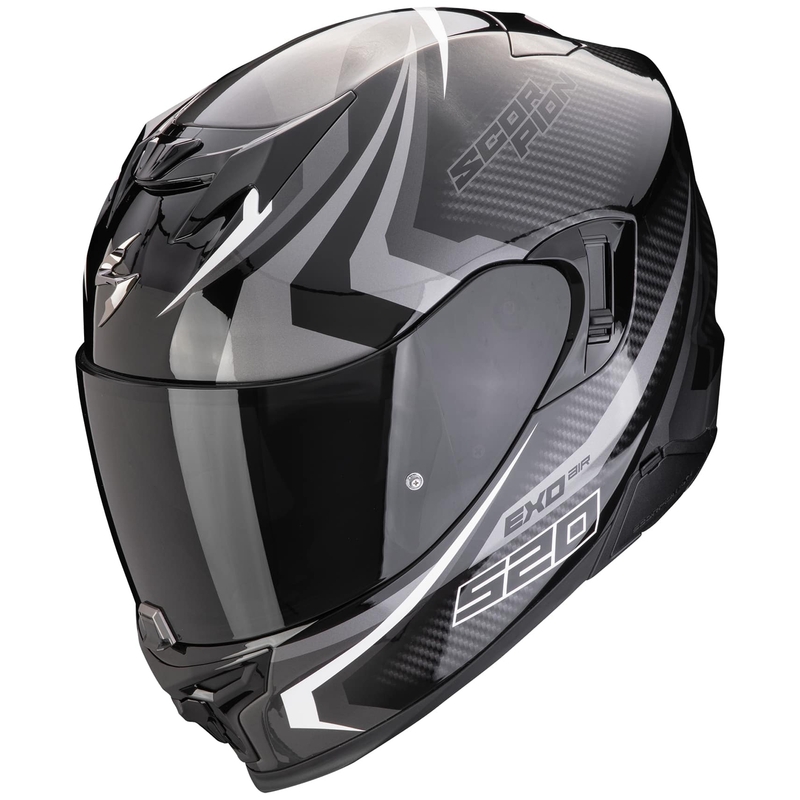 Integreeritud mootorratta kiiver Scorpion EXO-520 EVO AIR TERRA must-hõbedane-valge allahindlus