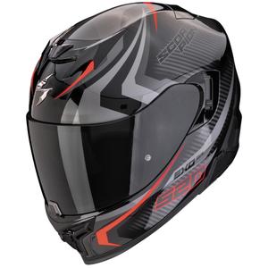 Integreeritud mootorratta kiiver Scorpion EXO-520 EVO AIR TERRA must-hõbedane-punane allahindlus