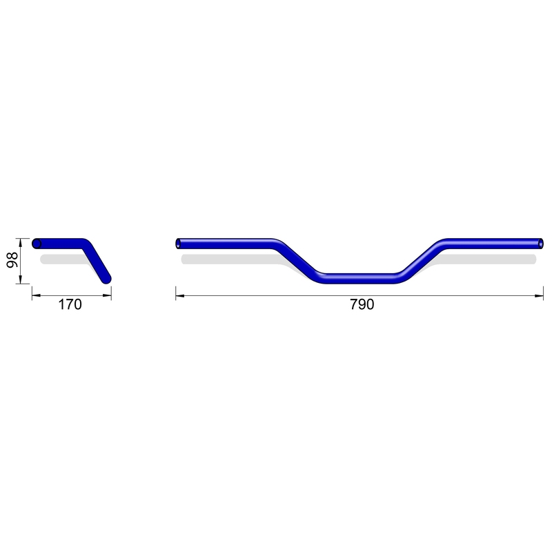 Käepidemed mootorratta Highsider Pro Naked bike L02 7/8 tolli kroomitud