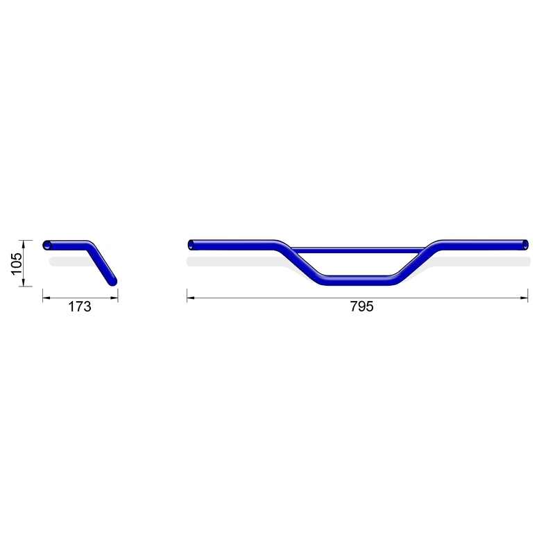 Highsider Pro Cross MX2 22mm juhtraud 22mm must
