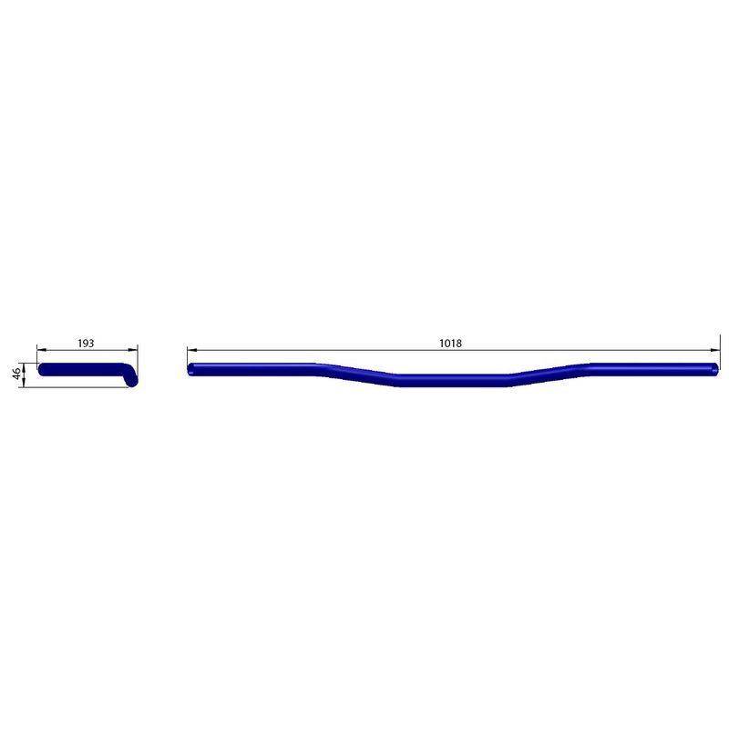 Juhtraud Highsider Pro Wide Bar L11 1" tolli, 95 mm must