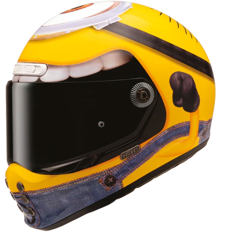Integreeritud mootorratta kiiver HJC V10 Stuart Minions MC3 kollane-sinine