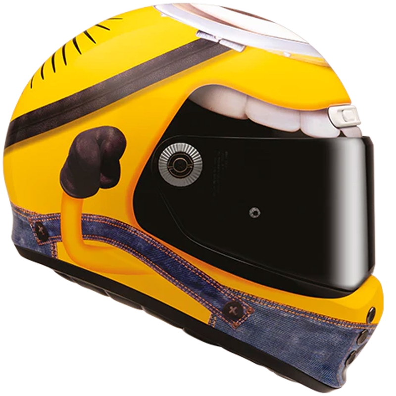 Integreeritud mootorratta kiiver HJC V10 Stuart Minions MC3 kollane-sinine