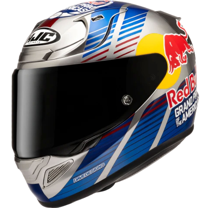 Integreeritud mootorratta kiiver HJC RPHA 12 Red Bull Austin GP II MC21 sinihall