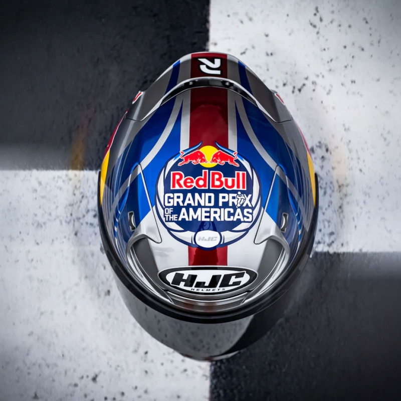 Integreeritud mootorratta kiiver HJC RPHA 12 Red Bull Austin GP II MC21 sinihall