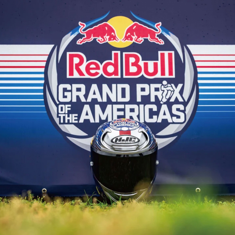 Integreeritud mootorratta kiiver HJC RPHA 12 Red Bull Austin GP II MC21 sinihall