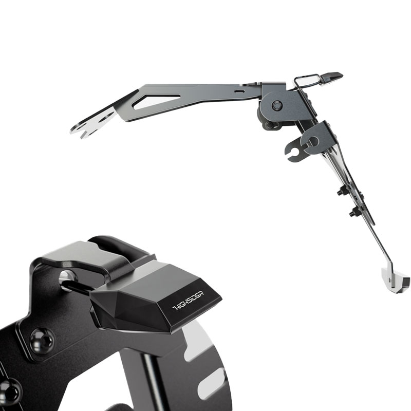 Numbrimärgi hoidja koos valgustusega Highsider Akron RS PRO Aprilia must