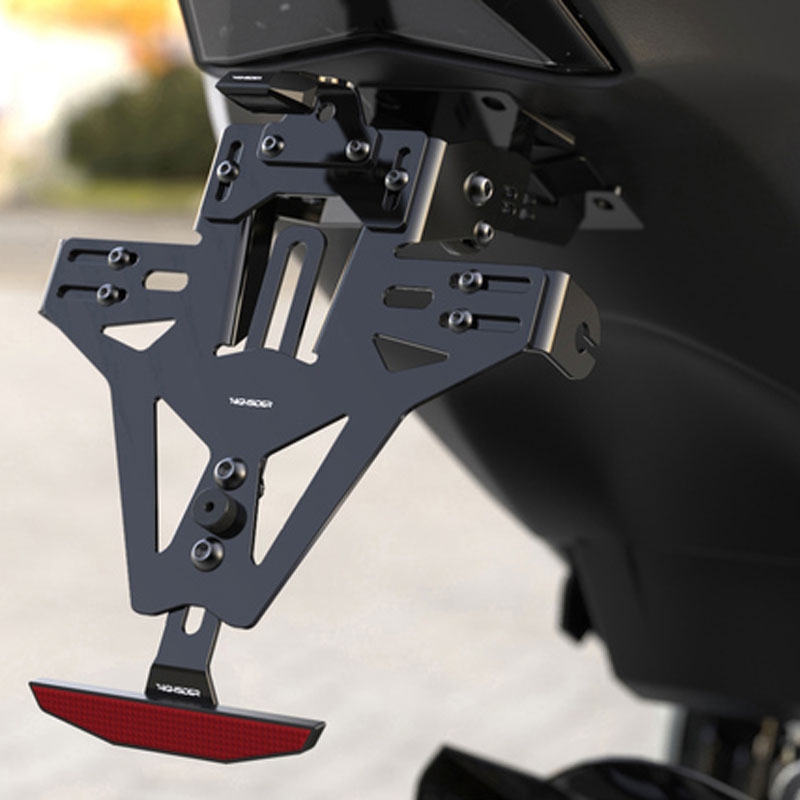 Numbrimärgi hoidja koos valgustusega Highsider Akron-RS PRO BMW S 1000 RR must